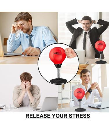 Laser Sports Desktop Punching Bag - Stress Buster with Suction Cup | Heavy Duty Desk Punch Ball for Office & Home - Fun Gift for Kids & Adults - Buy Online on GoSupps.com