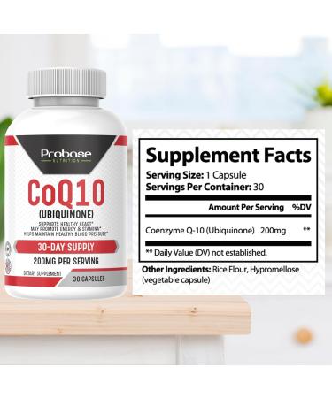 Probase Nutrition CoQ10 (Ubiquinone) 30 Capsules 30-Day Supply - Buy Online on GoSupps.com