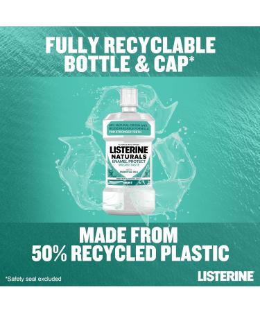 LISTERINE Naturals Enamel Protect Mouthwash 600ml - Dye-Free Formula for Stronger Teeth (Pack of 1) - Buy Online on GoSupps.com
