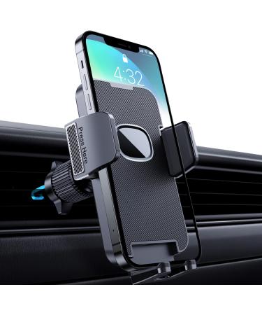CINDRO Car Vent Phone Mount for Car Military-Grade Hook Clip Phone Stand for Car Air Vent Clip Cell Phone Holder for Smartphone, iPhone, Automobile Cradles Universal Black