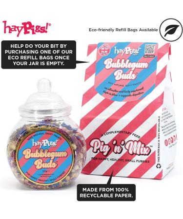 HayPigs! Pig 'n' Mix Bubblegum Buds 50g Guinea Pig Treats - Rabbit Treats Also Great for Rat Hamster or as Tortoise Treat for Boredom Breaker - Guinea Pig Gifts Bubblegum Buds 50.00 g (Pack of 1) - Buy Online on GoSupps.com