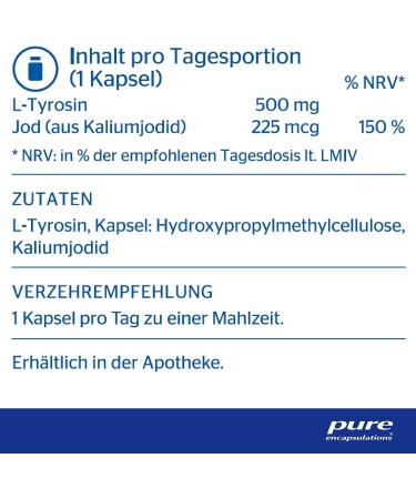 Buy Pure Encapsulations Iodine and Tyrosine - 60 Capsules for Optimal Thyroid Health | International Shipping Available - Buy Online on GoSupps.com