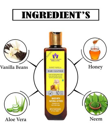 Blessfull Healing Organic Honey Vanilla Hair Cleanser | Shampoo 200 ML (Packing May Vary) - Buy Online on GoSupps.com