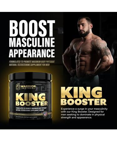 Testosterone Support for Men - Male Enhancing Supplements & Vitality Pills | Testosterone Supplement for Men w/ Turkesterone, Tongkat Ali & Fadogia Agrestis | Boost Muscle Growth, Stamina & Recovery - Buy Online on GoSupps.com