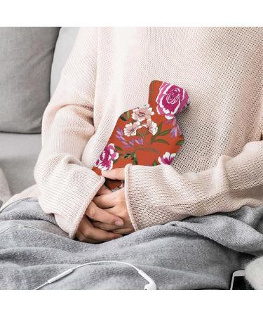 Buy Vintage Flowers Hot Water Bottle with Plush Cover - Hand Warmer for Adults & Children | 26.5x15.3cm - International Shipping Available - Buy Online on GoSupps.com
