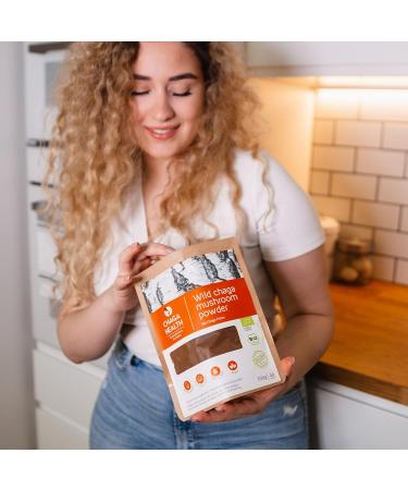 Chaga Health Organic Chaga Powder - Wildly Harvested Estonian Mushrooms for Antioxidant-Rich Tea & Coffee (100g) - Buy Online on GoSupps.com