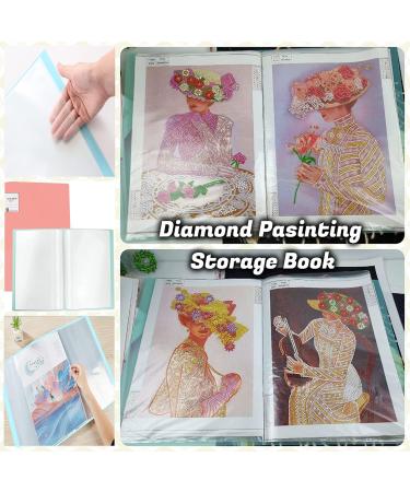 2Pcs A3 Diamond Painting Storage Book with 30 Clear Pocket Sleeves - Green | Portable Art Portfolio Folder for Large Artwork, Reports, and Posters - Buy Online on GoSupps.com