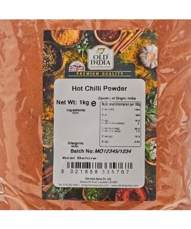 Old India Hot Chilli Powder 1 Kg - Premium Quality Spice Blend (Pack of 1) - Buy Online on GoSupps.com