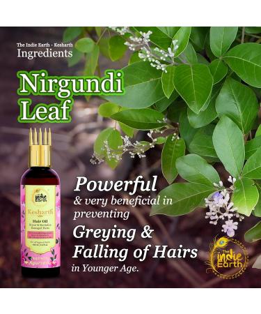 Indie Earth Kesharth Hair Oil - Anti-Grey Solution with Ridge Gourd & Onion - 40+ Natural Ingredients - Buy Online on GoSupps.com