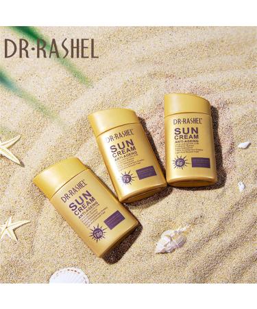 Dr Rashel Anti Aging Sunscreen SPF 100 - Waterproof Non-Greasy Face & Body Lotion Ideal Beach Essential for Women Lightweight Moisturizing Sun Cream - Buy Online on GoSupps.com