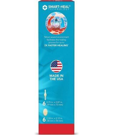 Advanced Fast Healing Hydrocolloid Gel Bandages - Assorted Sizes | 2X Faster Healing for Blisters & Wound Care - 12 ct - Buy Online on GoSupps.com