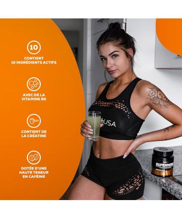 BioTechUSA Supernova | Sugar Free Training Powder | 10 Active Ingredients | Micronized Creatine | High Caffeine | 282g | Peach - Buy Online on GoSupps.com