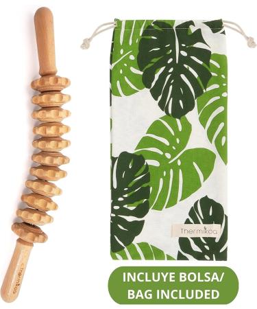 Curved Massage Wood & Cellulite Roller Anti-Cellulite Massager for Legs Abdominal & Neck | Thermikoa - Buy Online on GoSupps.com