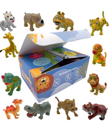 Kids Relaxcation Soap Set with Funny Animals Toys Inside - Lemon, Strawberry, Green Apple, and Rose scents - Moisturizing Children's Skin - Handmade in USA - Collect All 12 Wild Animals Toys - Buy Online on GoSupps.com