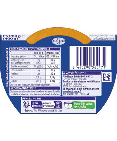 Nestl Baby Quinotto Carrots Parsnip Dinner from 8 Months 2 x 200 g - Buy Online on GoSupps.com