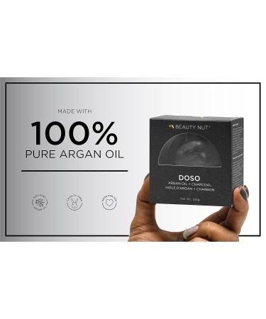 Premium Argan DOSO Soap - Hydrating Charcoal Cleanser for Soft Supple Skin | International Shipping Available - Buy Online on GoSupps.com