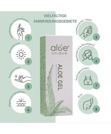 Aloe Gel with Aloe Ferox - Natural Vegan Skin Care for Face & Body | 100% Paraben Perfume Free Cruelty-Free - 75ml - Buy Online on GoSupps.com