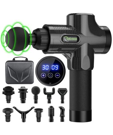 Cotsoco massage gun massage gun for back neck and shoulder quiet electrical massage device with 10 massage heads and 30 speeds muscle massage device for deep tissue (carbon) ... - Buy Online on GoSupps.com