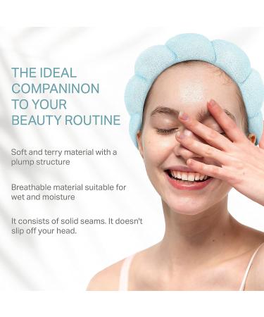 MAPICNNT Cute Pink Spa Headband for Face Washing and Makeup - Terry Cloth Bubble Skincare Headband for Spa and Facial Care - Buy Online on GoSupps.com