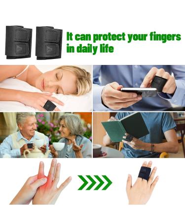 Eulant Finger Bandage - 2 Piece Velcro Elastic Splint for Sports | Neoprene Finger Stabilizer & Protection | Double Finger Orthesis L (Circumference 6.5-7.7cm) - Buy Online on GoSupps.com