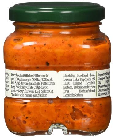 Granny's Secret Ajvar Roasted Peppers with Chili - Authentic Serbian Flavor (200g) - International Shipping Available - Buy Online on GoSupps.com