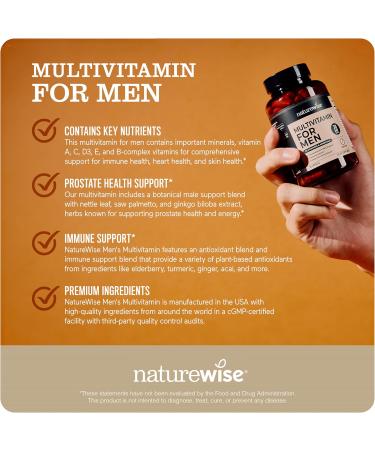 NatureWise 1 Multivitamin for Men - Non-GMO - 90 Capsules 45-Day Supply + (Pack of 2) Omega 3 Fish Oil 1000mg + Vitamin E - Wild-Caught - 60 Softgels 30-Day Supply  - Buy Online on GoSupps.com