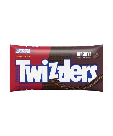 TWIZZLERS Twists HERSHEY'S Chocolate Flavored Chewy Candy, Bulk, Low Fat, 12 oz Bag (Pack of 6) Chocolate Twizzlers, 12 oz (Pack of 6)