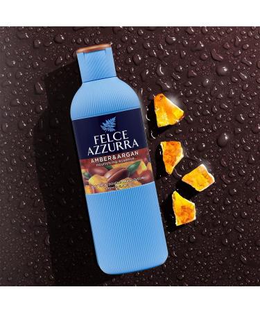 Felce Azzurra Amber and Argan Body Wash - Nourishing Essence with Essential Oils - Sensual Scent - 22 Oz - Buy Online on GoSupps.com