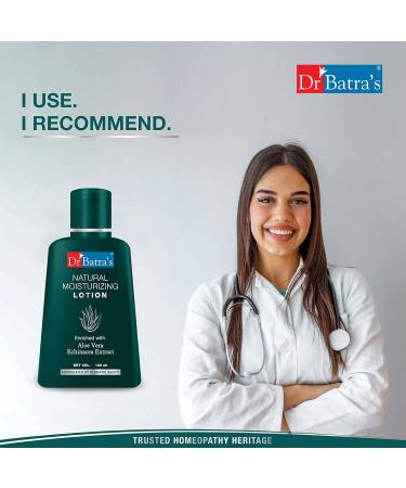 Dr Dry Dr Batra's Natural Moisturizing Lotion with Echinacea & Aloe Vera - 100ML | Hydrating Skin Care for All Skin Types | International Shipping Available - Buy Online on GoSupps.com