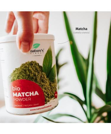 Nature's Finest by Nutrisslim Bio Matcha en Poudre 70 g - Superaliment Naturel pour Latte Smoothies & Recettes Sant - nergie Douce & Focus - Th Vert Bio pour Cuisine & Fitness 1 - Buy Online on GoSupps.com