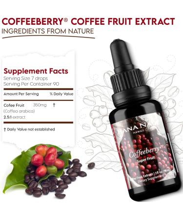 Hana Naia Coffee Fruit Extract | Brain Booster & Health Supplement | BDNF Neurofactor | Pure Hawaiian Coffee Berry Extract | Non-GMO | 30ml - Buy Online on GoSupps.com