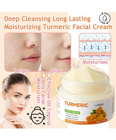 Hydrating Turmeric Face Cream | Deep Cleansing & Long Lasting Moisturizer for Face & Body - Buy Online on GoSupps.com