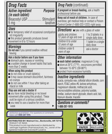 FUSION SHOP STORE Smart choices meaningful life! Gentle Laxative 5mg- Bisacodyl 5mg Tablets 8ct (Pack of 1) - Buy Online on GoSupps.com