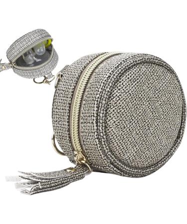 Premium Leather Pacifier Holder - Stronrive Diaper Pocket Paci Pouch with Key Lock & Zip - Perfect for Young Girls - Light Gray - Buy Online on GoSupps.com