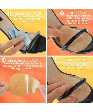 3 Pairs Metatarsal Pads for Women - Anti-Slip Ball of Foot Cushions & Heel Inserts in Beige Black Clear | Blister Prevention for Open Toe Shoes - Buy Online on GoSupps.com