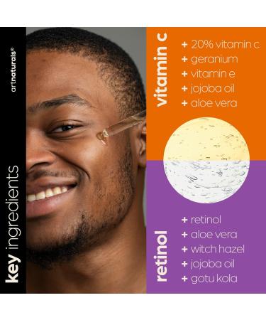 ArtNaturals Vitamin C & Retinol Serum - Holiday Gift Set for Wrinkle & Dark Circle Removal Anti-Aging Moisturizing Treatment (2 x 1 Fl Oz - Buy Online on GoSupps.com