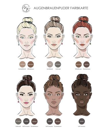 Marie-Jos Dark Brown Eyebrow Powder | Professional Smudge-Proof Makeup with Brush | Water-Repellent | 3g - Buy Online on GoSupps.com