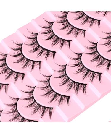 Manga Lashes: Natural Look False Eyelashes - 10 Pairs Soft & Reusable Asian Fake Eyelashes by Canvalite - Anime Style Alice-10pr - Buy Online on GoSupps.com