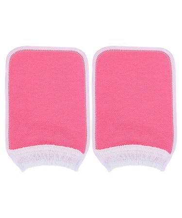 Beaupretty 2pcs Bath Gloves Towel Gloves for Men Scrubber Bath Massage Gloves Ice Face Mold Body Bath Mitts Exfoliating Bath Mitten Bathing Gloves Clean Man South Korea Plant Fibres Pink