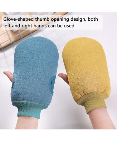 Lyydan Double-Sided Peeling Gloves - 2 Pack Exfoliating Body Scrub for Shower Spa Massage | Dead Skin Removal - Buy Online on GoSupps.com