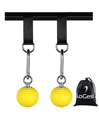 Climbing Pull Up Power Ball Set - Hold Grips with Strap - Non Slip Hand Grips Strength Trainer Grip Strength Targets Biceps Back Muscles Ideal for Fitness Workout Rock Climbing Pull Up Grips Ball
