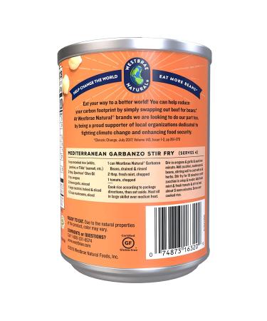 Westbrae Natural Organic Garbanzo Beans  No Salt Added  15 Oz (Pack of 12) - Buy Online on GoSupps.com