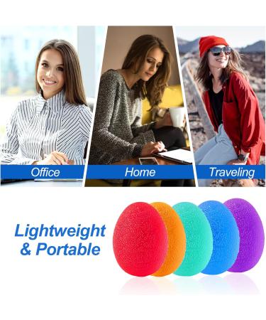 Newan Anti-Stress Balls for Adults - Set of 5 with Varied Hardness | Hand Trainer & Finger Coach for Stress Relief & Wrist Arthrosis Training - Buy Online on GoSupps.com