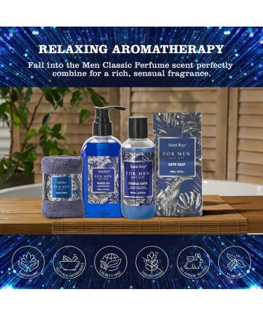 Birthday Gifts Spa Kit for Men | Classic Perfume Scented Bath & Shower Gift Set | Self Care & Shaving Kit | Ideal Men's Gift Basket - Buy Online on GoSupps.com
