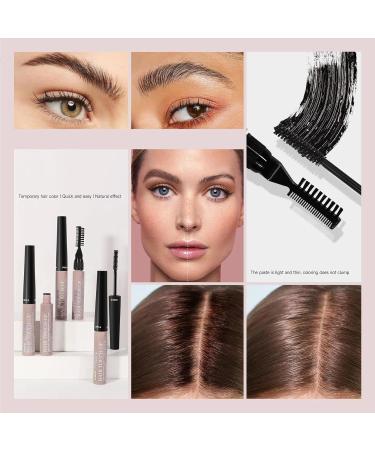 Root Touch Up Grey Hair Cover Up Beard Dye Hair Mascara Root Cover Up Semi Permanent Hair Dye Temporary Brush On Colour Waterproof Sweatproof Long-Lasting - 3 Type Brushes(Dark Brown) - Buy Online on GoSupps.com
