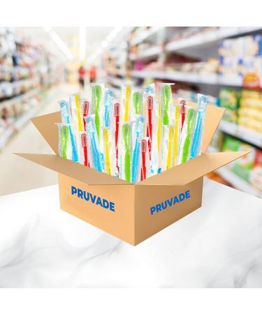 Pruvade 144 Pack Disposable Toothbrushes with Built-In Toothpaste - Individually Wrapped Single-Use Waterless Toothbrushes for Airbnb, Hotel, Camping, Travel - Mint - Soft Bristles - Buy Online on GoSupps.com