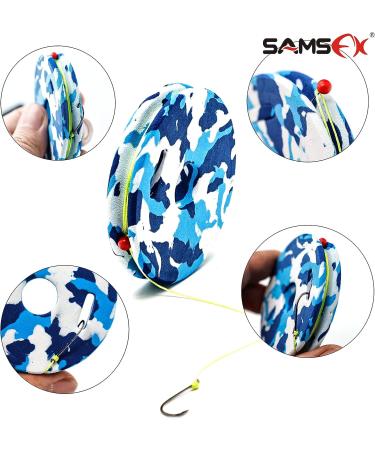 SAMSFX Fishing Line Storage Foam Spool for Fly Fishing Tippet Holder - 10PCS Blue Camo, 70mm/2.76in - Buy Online on GoSupps.com