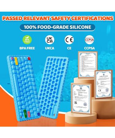 Orzbow Silicone Teething Toy for Babies 0-12 Months - Cool Keyboard Shape Teether with Dummy Clip - BPA-Free - Blue - Buy Online on GoSupps.com