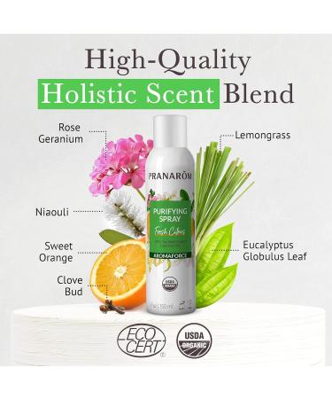Pranarom - Aromaforce Air Purifying Spray with Organic Essential Oils Deodorizers for Home Essential Oil Infused with Plant Essences Fresh Citrus Scent Certified Organic 150ml - Buy Online on GoSupps.com
