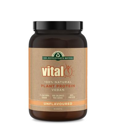 Vital Plant Protein Unflavored 1KG | 100% Plant Protein | Vegan Powder | Pea Protein | Gluten & Dairy Free | Natural | Complete Amino Acid Profile
